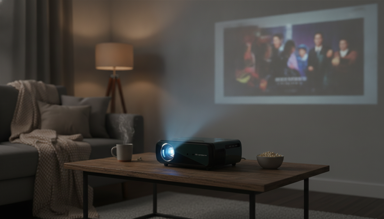 1080p Mini Projector with 4K Support, WiFi & Bluetooth