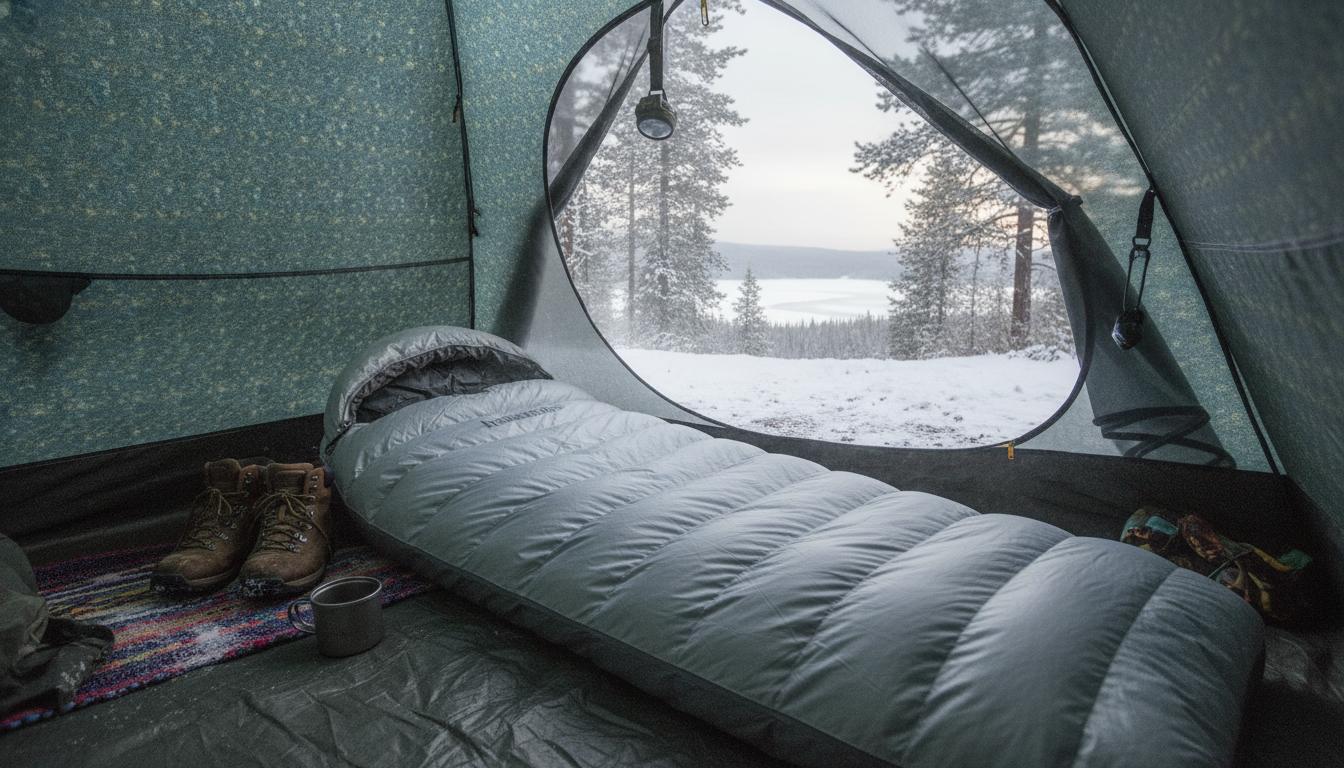 Hooded Duck Down Sleeping Bag for 0°F–32°F Camping
