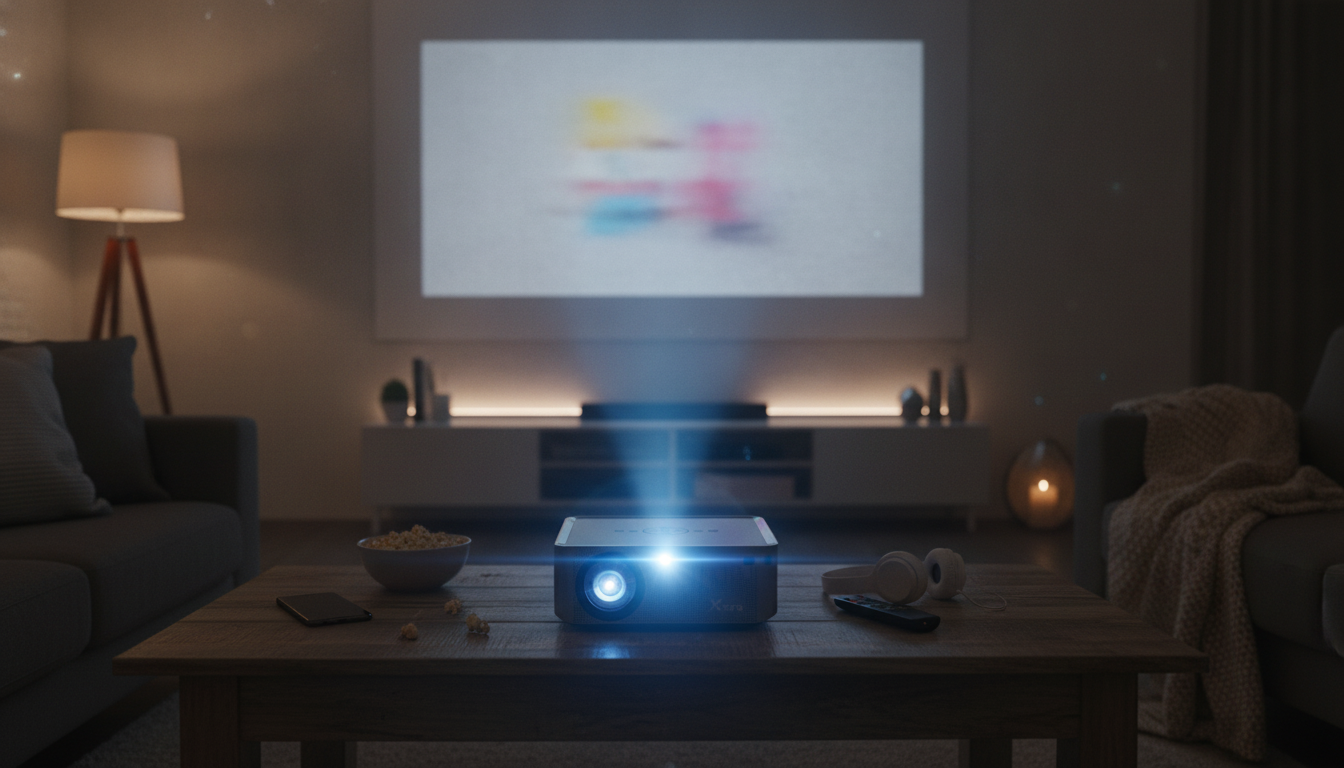 Portable 4K/8K Projector: WiFi, Bluetooth, Android