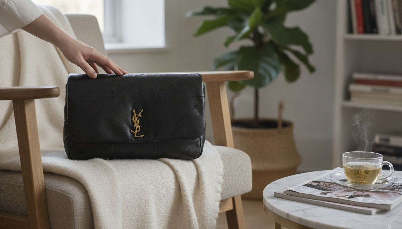 Saint Laurent Jamie Lambskin Bag: Gold YSL, Care & Fit