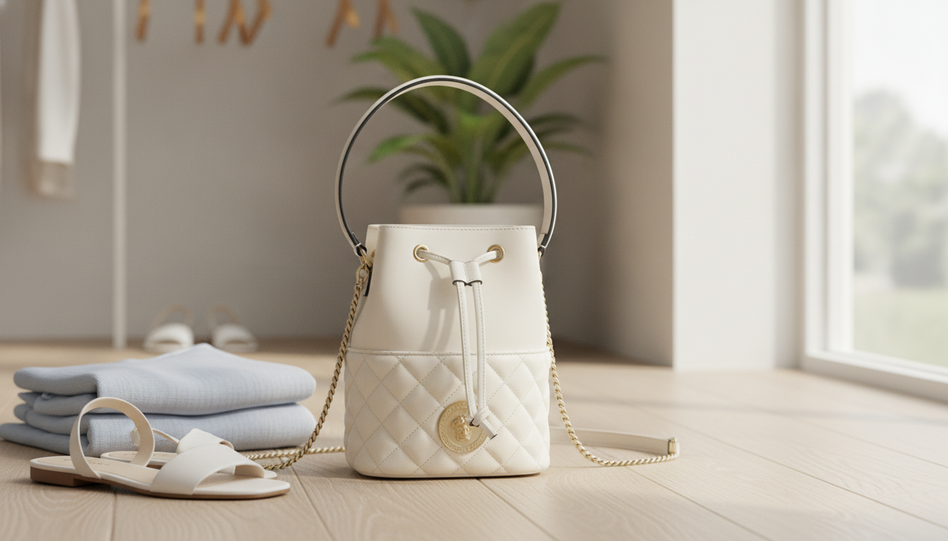 Versace White Medusa Bucket Bag: Size, Styling & Care