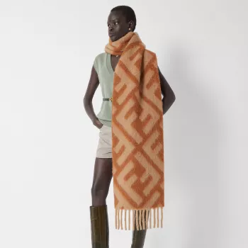 Fendi FF Brown Scarf: Styling a Warm Neutral Monogram