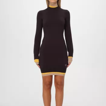 Fendi Wool Mini Dress: Ribbed Knit Monogram Style