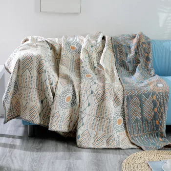 Boho Arrow Cotton Gauze Blanket for Easy Layered Cozy